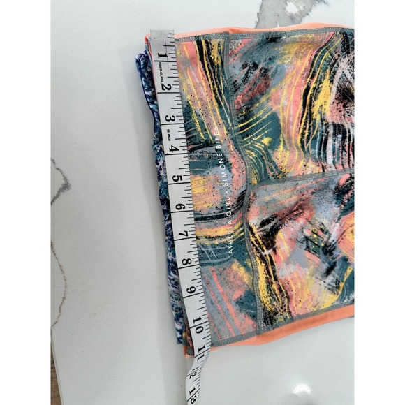 Athleta Girl Simone Biles Activewear Leggings Kids Size 10 12 Abstract Print - Picture 4 of 5
